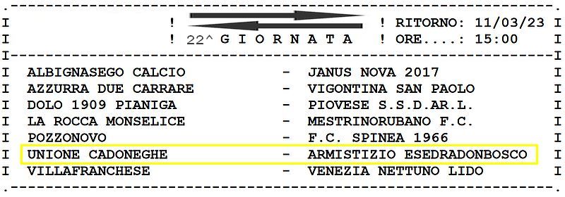 22^ Giornata Ritorno Armistizio Esedra don Bosco Padova Juniores Elite U19 Girone C SS 2022-2023 gare
